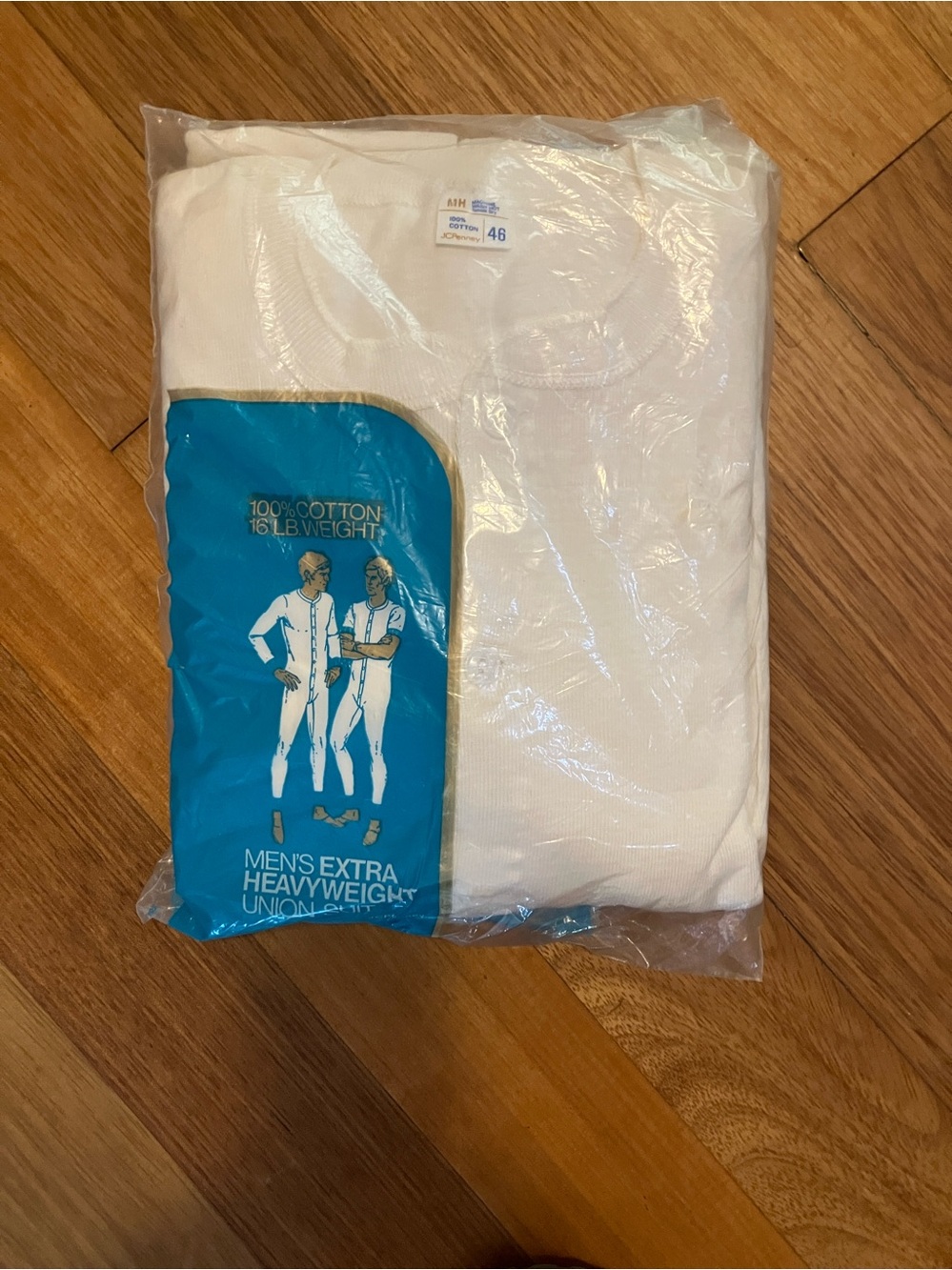 JCPenney VINTAGE  White  Heavyweight Cotton long underwear one piece Union suit